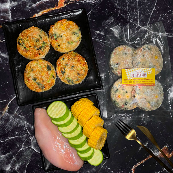 Фото Котлеты куриные с овощами