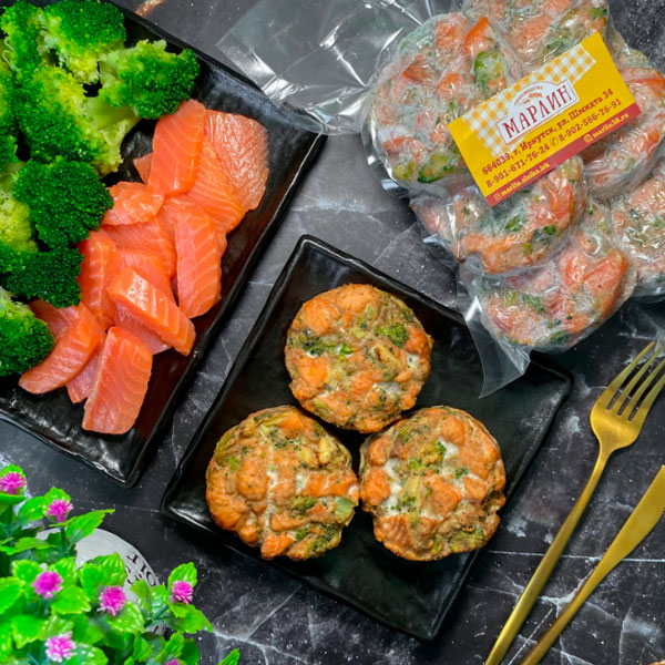 Фото Котлеты из горбуши с брокколи
