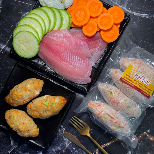 Фото Котлеты из трески с цукини