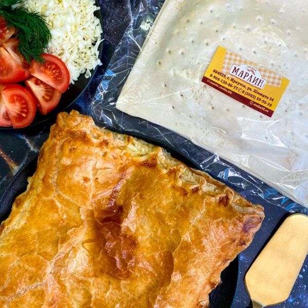 Фото Пирог с томатами и моцареллой 