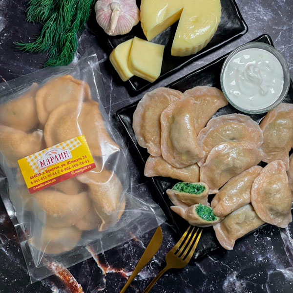 Фото Вареники со шпинатом и сулугуни из цельнозерновой муки