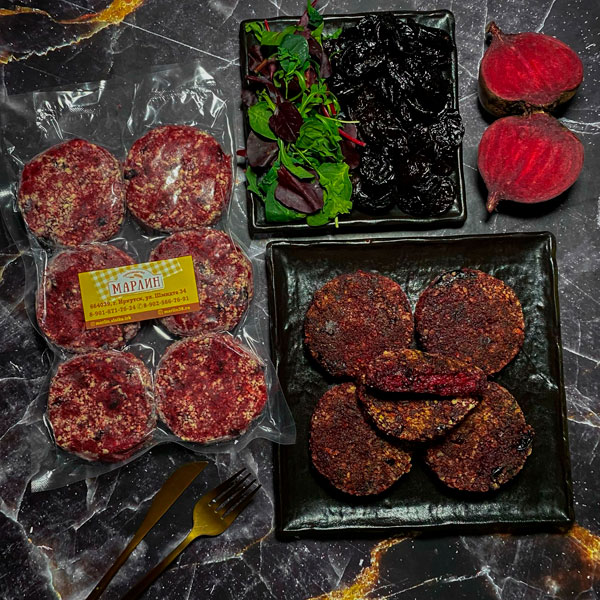 Фото Котлеты свекольные с черносливом