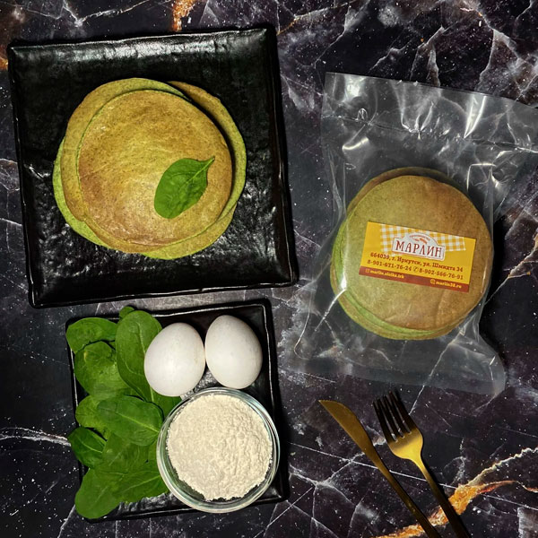 Фото Шпинатные блинчики мини на кефире